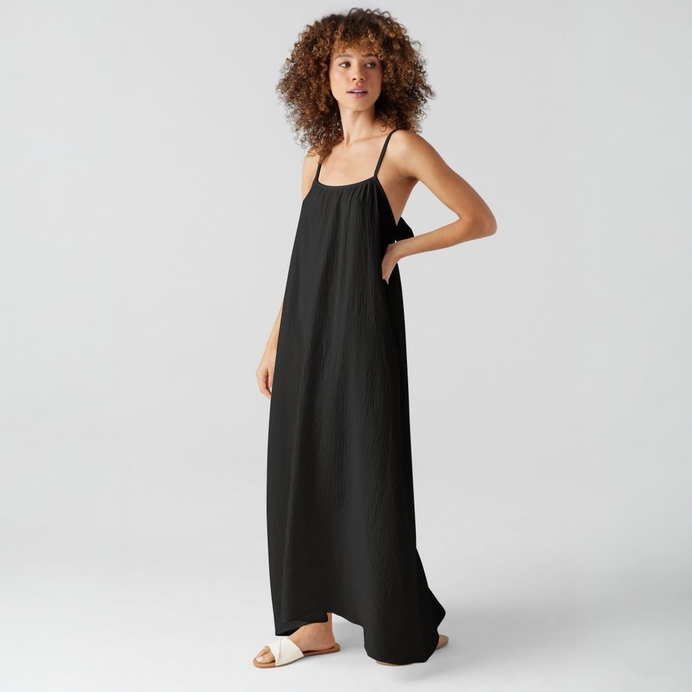 Sol Angeles Dresses Sol Angeles Black Gauzy Maxi Dress